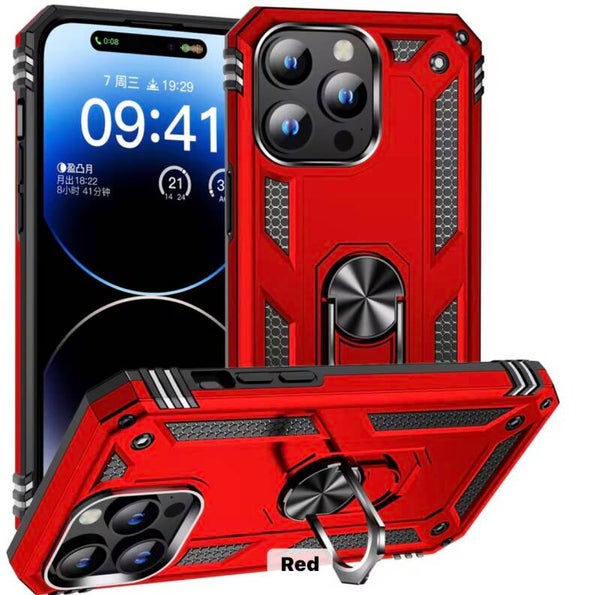 Magnetic Ring Holder Stand iPhone Hardcover Case for iPhone 14 ProMax and iPhone 15 ProMax