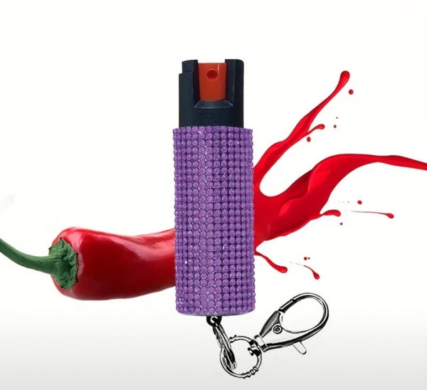 Pepper Spray for Women, Pocket Pepper Spray for Women’s safety, Sparking Rhinestone Red chilli Pepper Spray