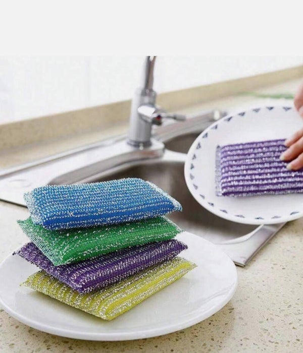 5 pcs Double-Sided Magic Sponges – Random Color Kitchen plates sponge