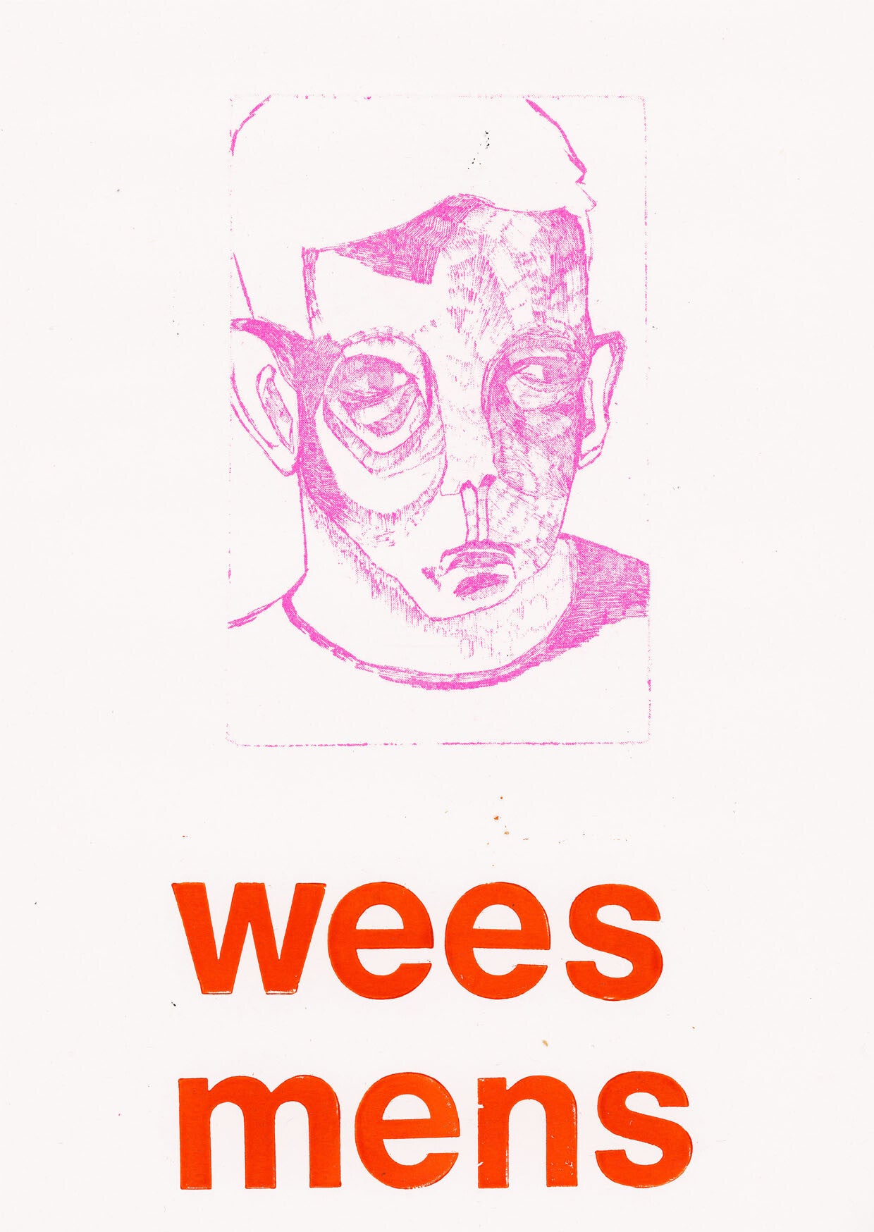 Wees Mens a4 Risoprint met lijst