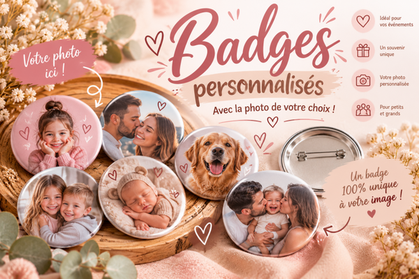 Badge personnalisable avec photo