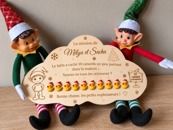 🎄 La mission des lutins farceurs – Chasse aux canards personnalisée 🦆