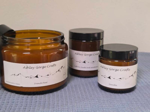 100% Soy wax candle - Amber jars