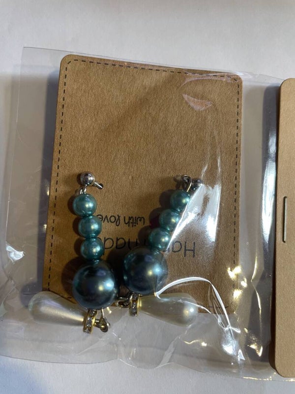 dangling pearl drop ear rings
