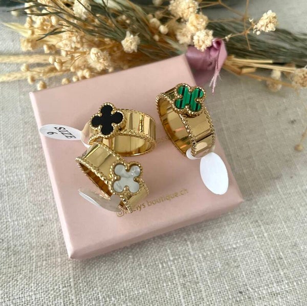 Vecas Ringe mit 1 Kleeblatt