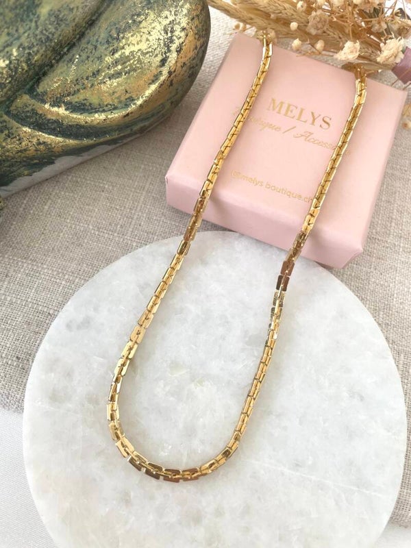 Halskette aus Edelstahl und 18K Vergoldet