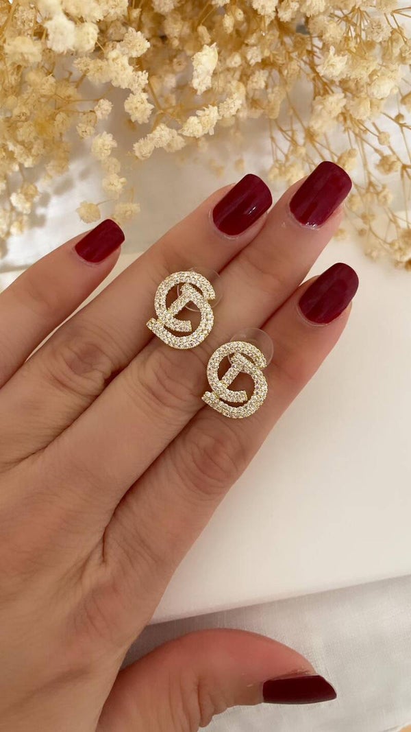 Ohrringe CD mit steinen