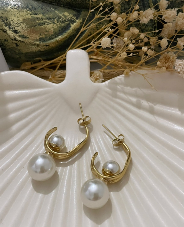 Ohrringe Double Pearl