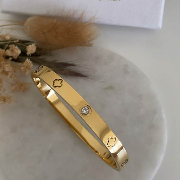 Armreif Love Kleeblatt