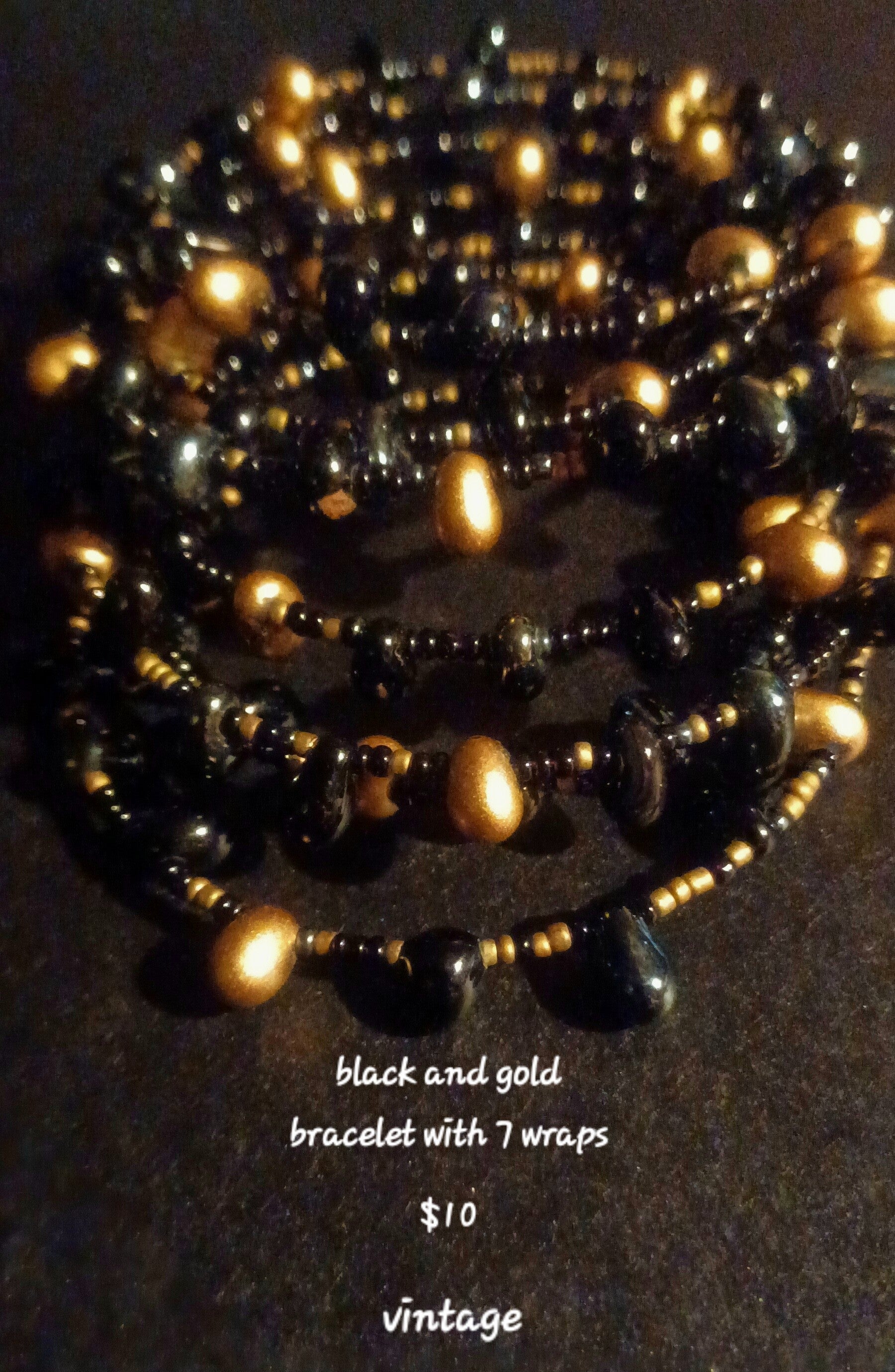 Estate Black and Gold Bracelet