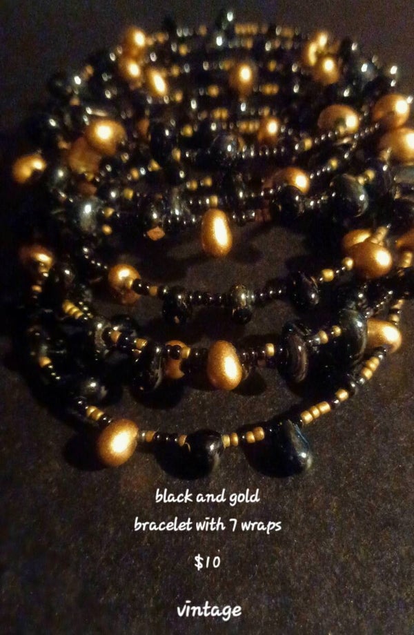 Estate Black and Gold Bracelet