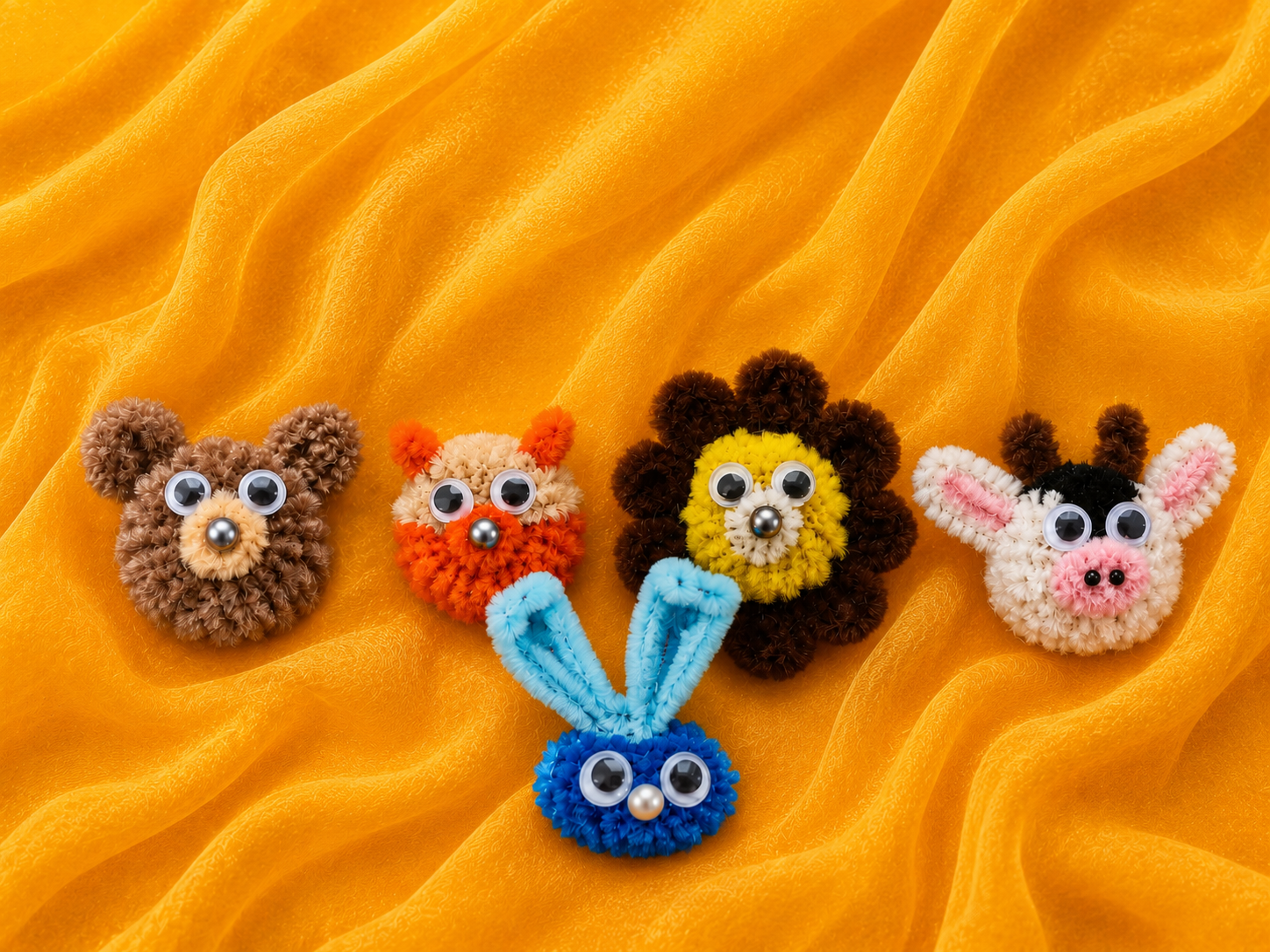 Lot de 5 aimants animaux