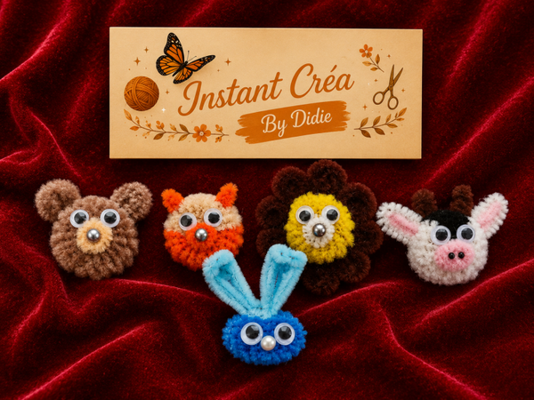 Lot de 5 aimants animaux