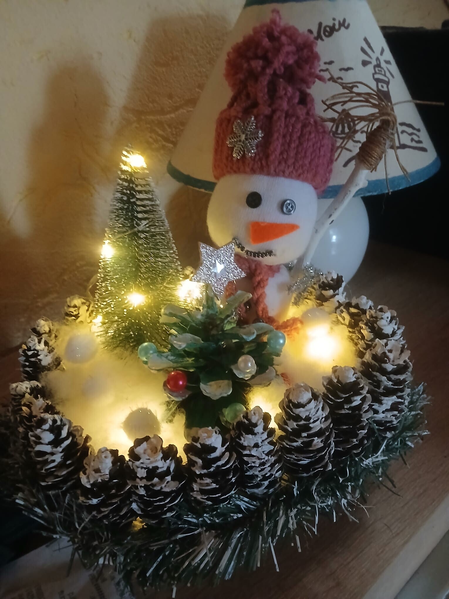 Tischdeko Schneemann