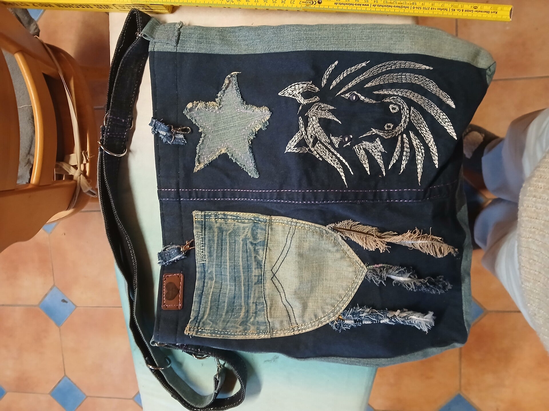 Umhängetasche gestickten Pferd