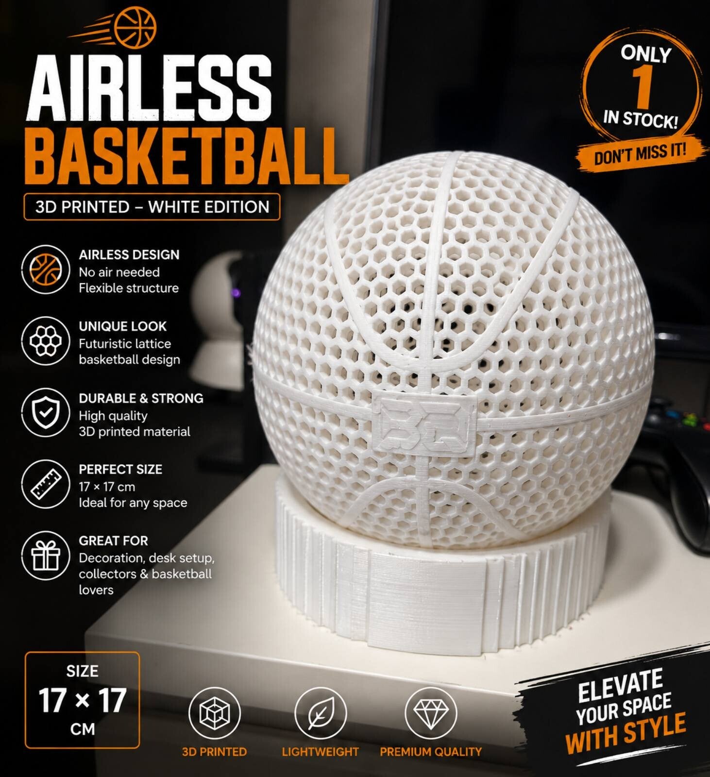 TPU Airles basketball basket fan decor ONLY 1 STOCK