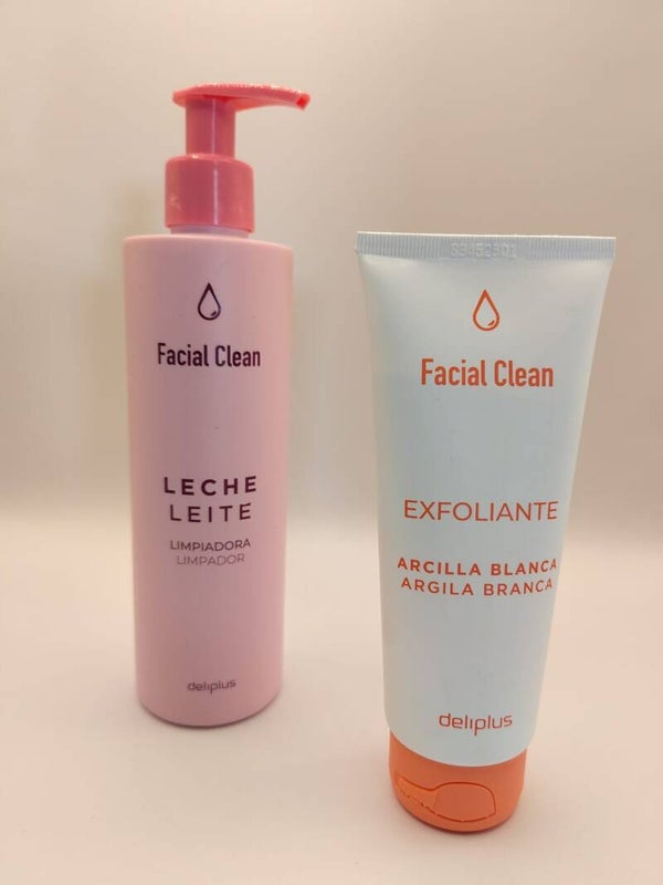 Reinigingsmelk en exfoliater Deliplus