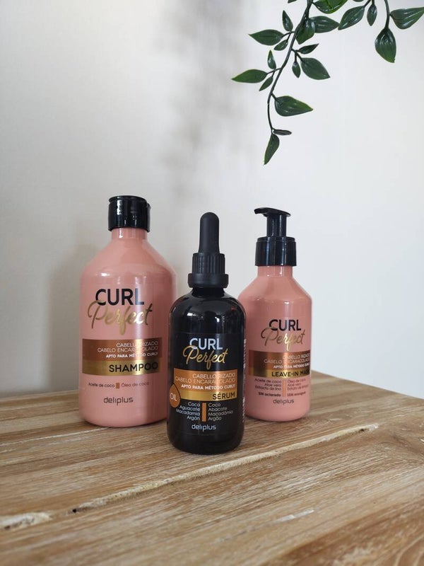 Deliplus Curl Perfect Set | Shampoo + Leave-in Masker + Serum Oil