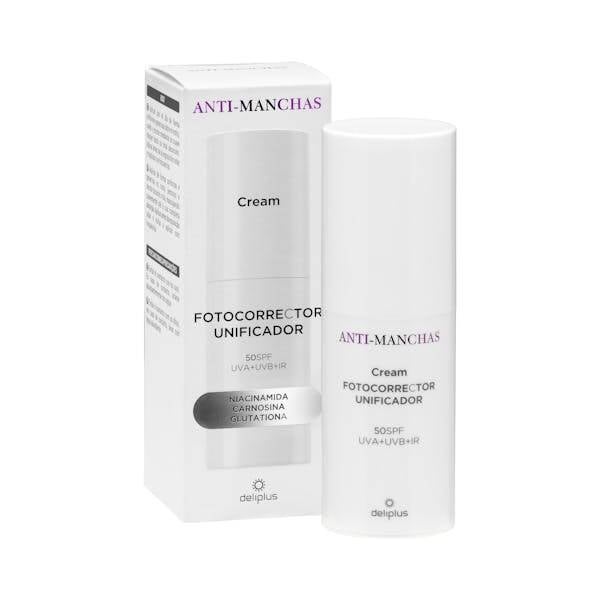 Dagcreme "fotocorrector unificador SPF50" Deliplus