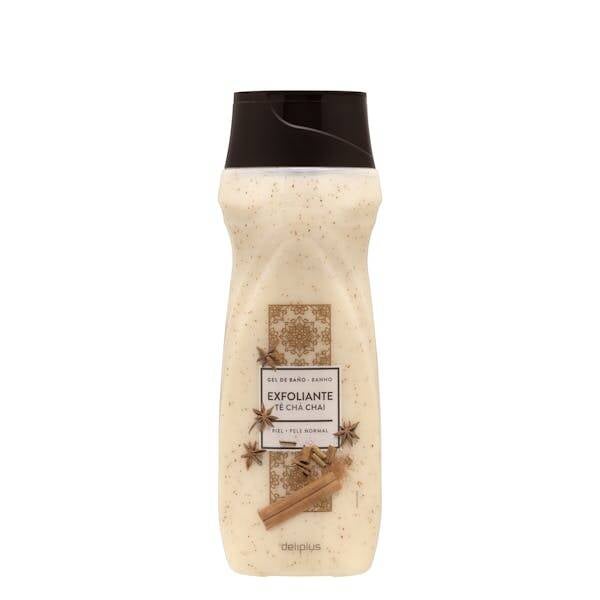 Deliplus Chai Thee Exfoliërende Badgel 500 ml | Scrub Douchegel voor Normale Huid