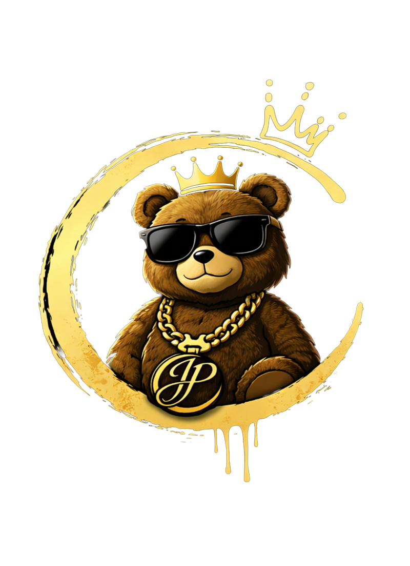 JP Matrix Bear cyberpunk streetwear design met JPBeertje van JP Customized