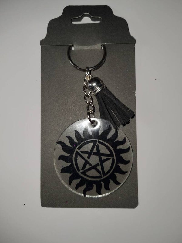 Devils Trap Symbol Keyring