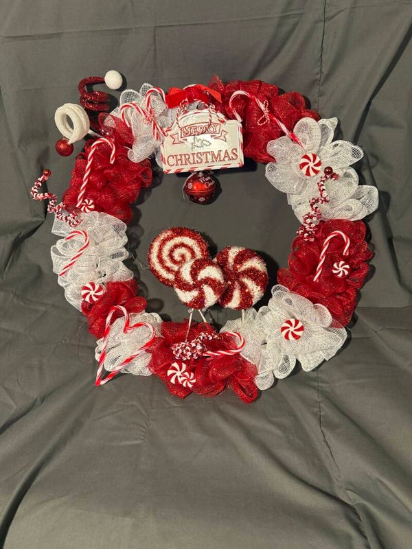 Candy cane wreath