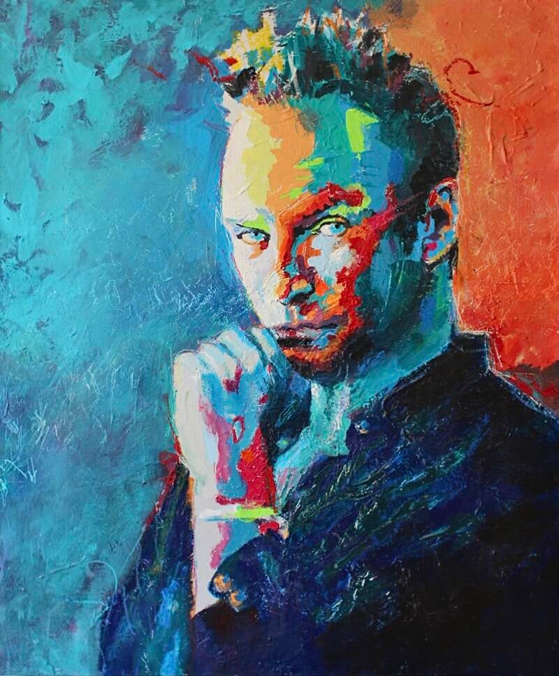 Sting - 120x100 cm, acrylic on canvas- by Dutch artist Erik te Kamp (available)