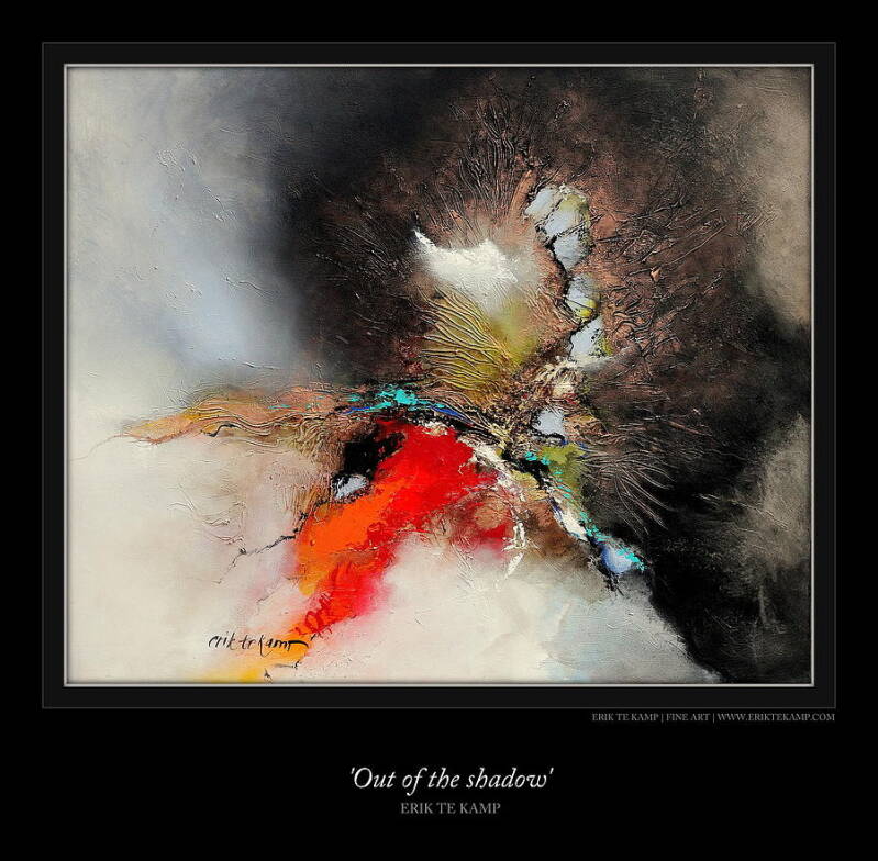 Out Of The Shadow - 100x120 cm, acrylic on canvas - by Dutch artist Erik te Kamp (sold)