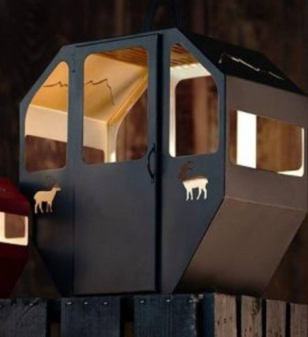 Laterne "Gondel" noire mini