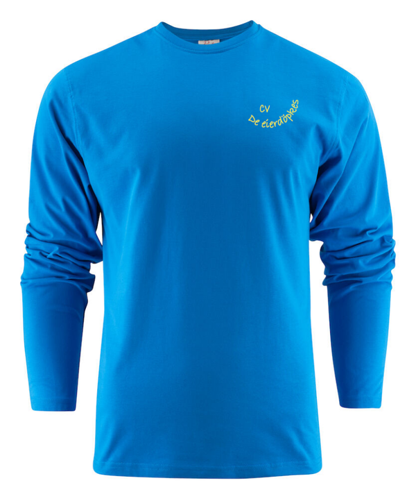 CVE T-shirt lange mouw UNISEX 2264034 bedrukt met borstlogo en ruglogo