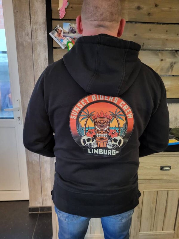 SRC heavy hoody zip BY012 bedrukt met rug en borstlogo