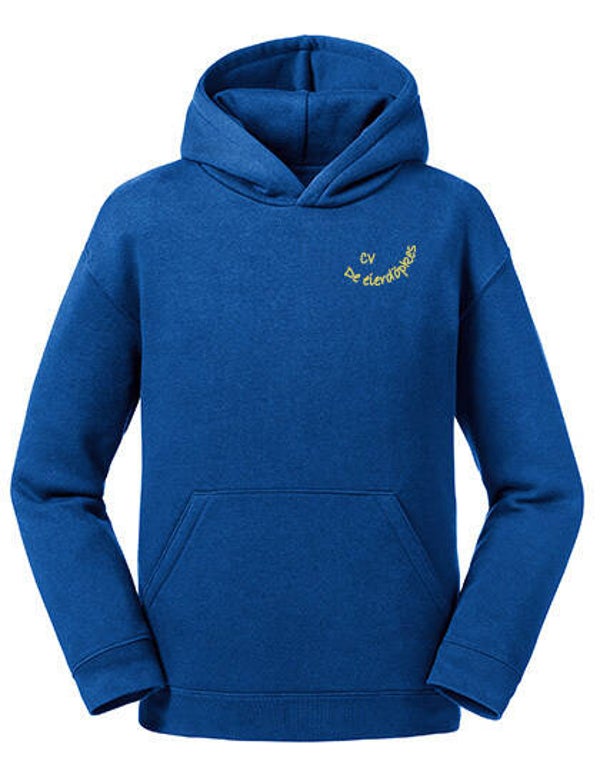 CVE Hoody kids Z265K met geborduurd borstlogo en ruglogo