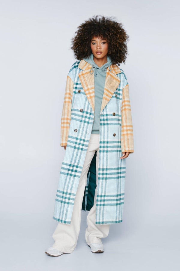 The Chi S6  Baker Pastel Plaid Coat XL Original Price $179
