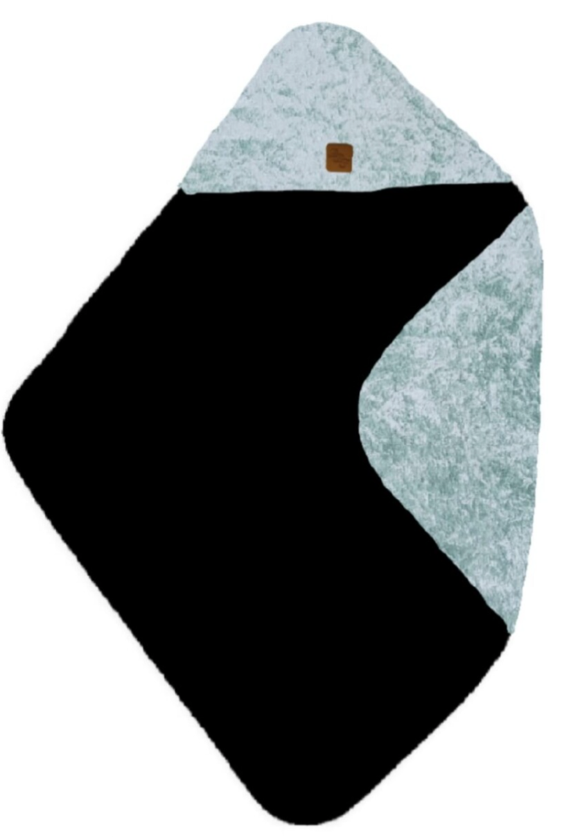 Badcape velours mint groen