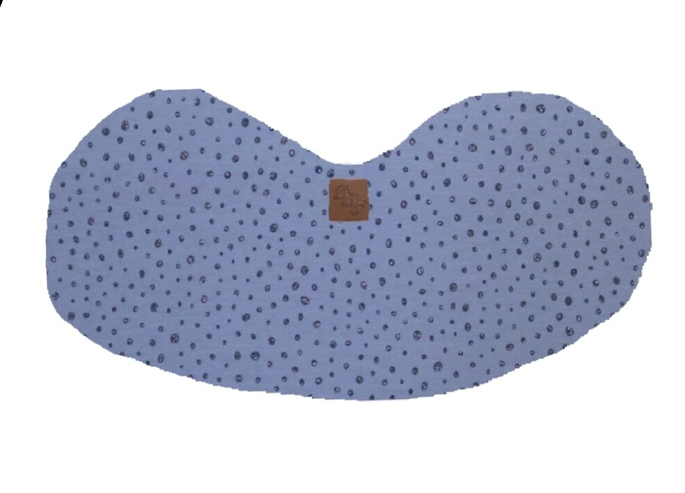 Spuigdoekje schouder dot glitter blauw