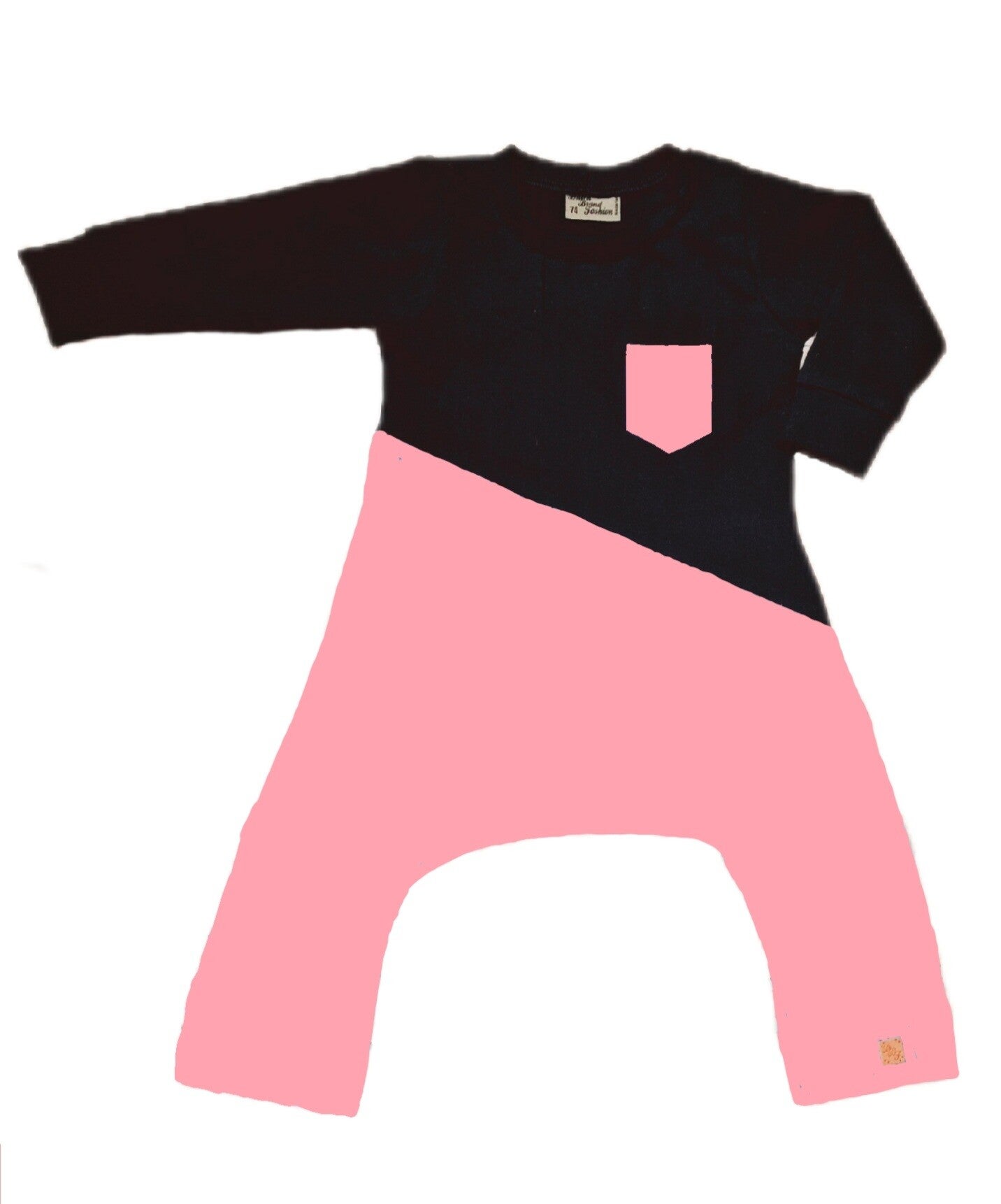 Onesie spreid/ gips/ pavlik zwart roze