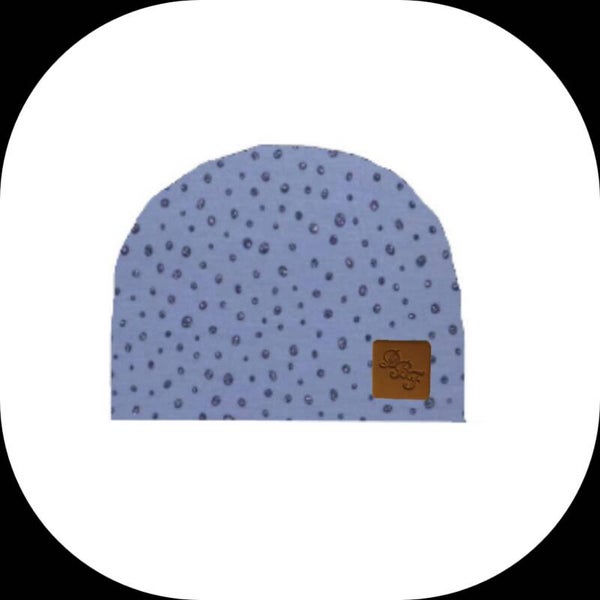 Muts dot blauw met glitter