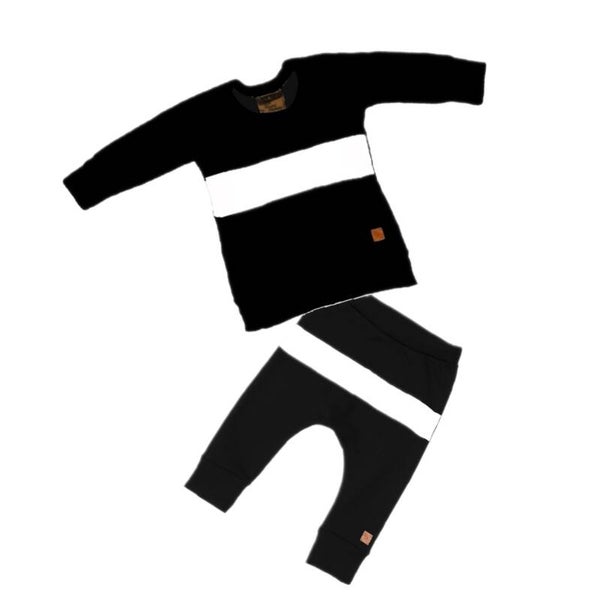 Setje Zwart wit streep