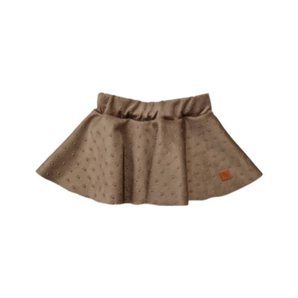 Rokjes suedine donker zand