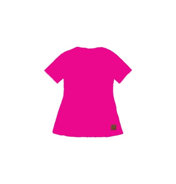 A-line jurk fuchsia roze korte mouw