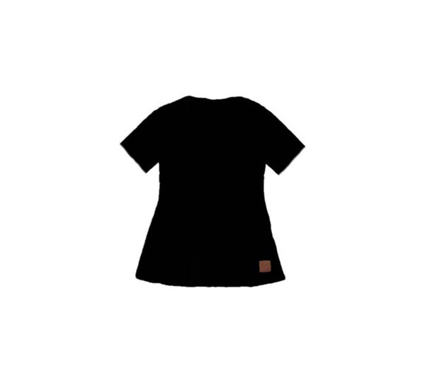 A-line jurk zwart korte mouw