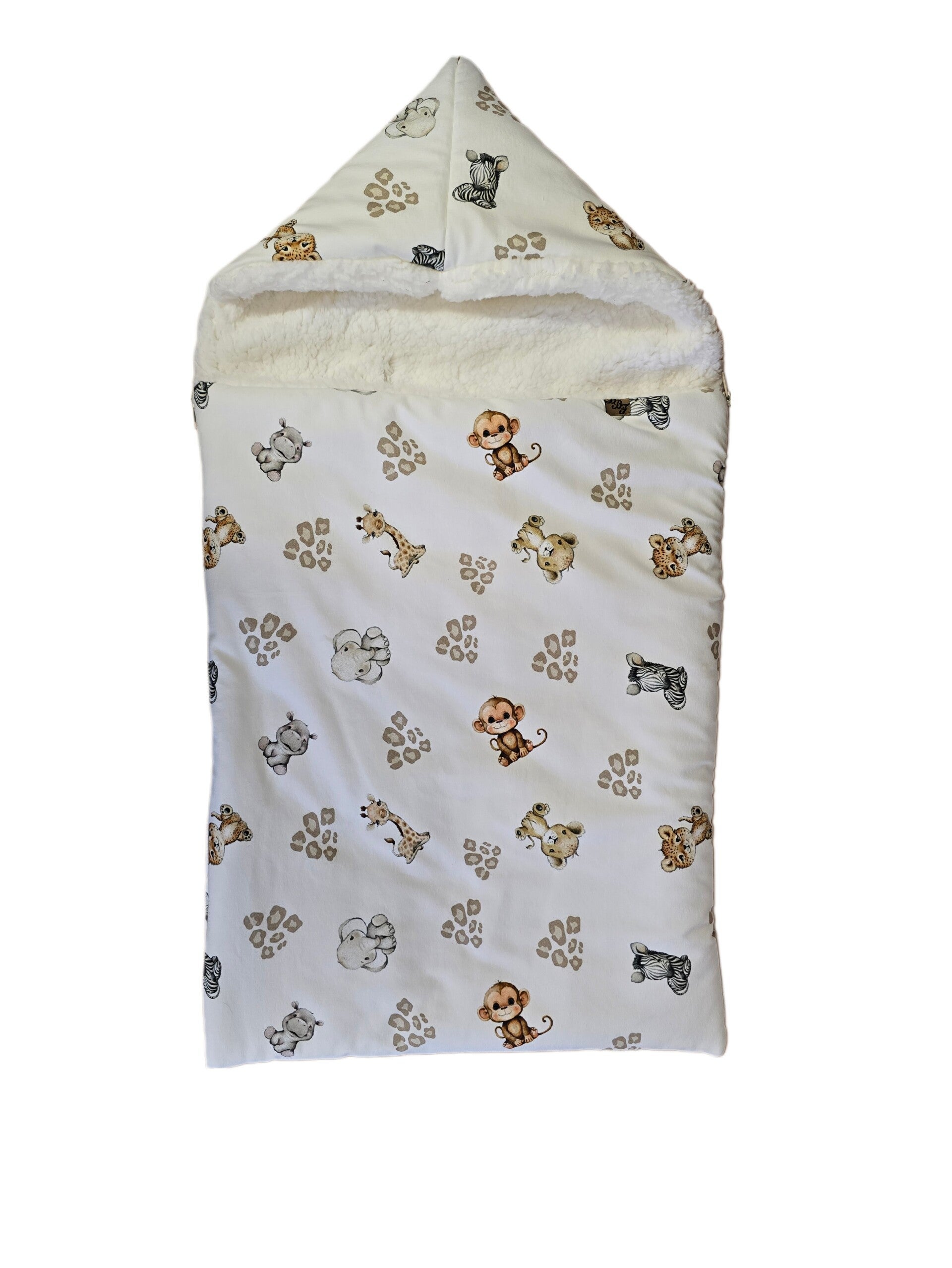 Zak geschikt voor o.a. Maxi Cosi  diertjes sand met witte teddy