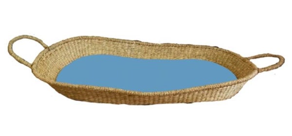 Hoes voor aankleedmand jeans blauw