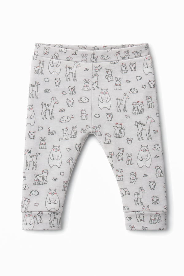 Broek diertjes grijs