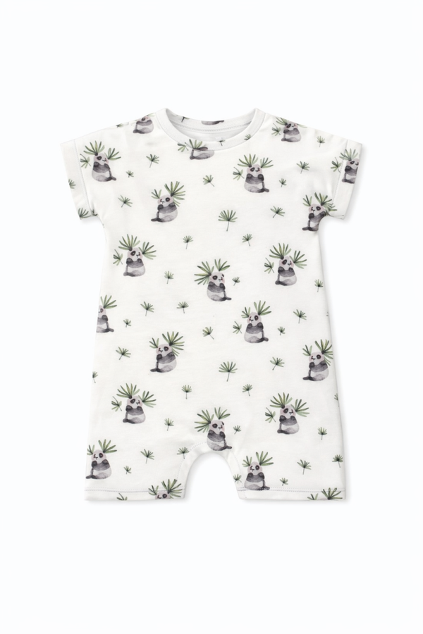 Onesie panda korte mouw en korte benen