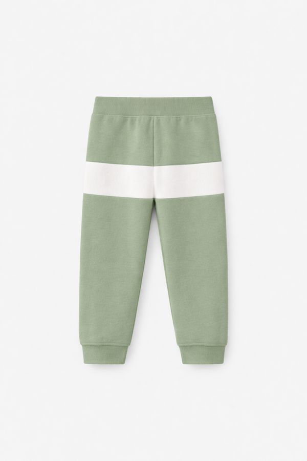 Broek groen wit streep