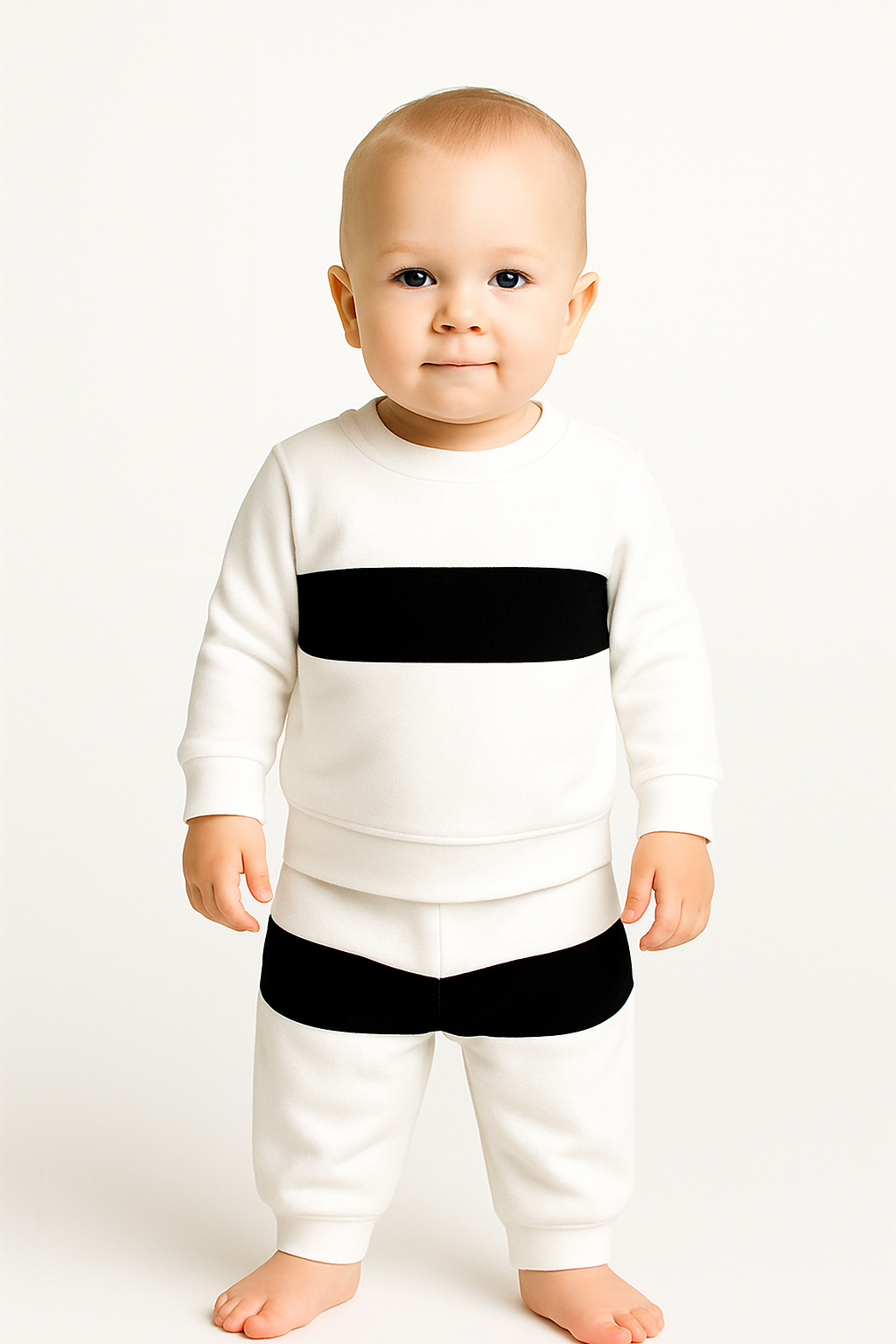 Setje Wit zwart streep