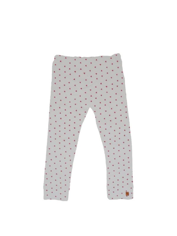 Prematuur broek wit met fuchsia hart