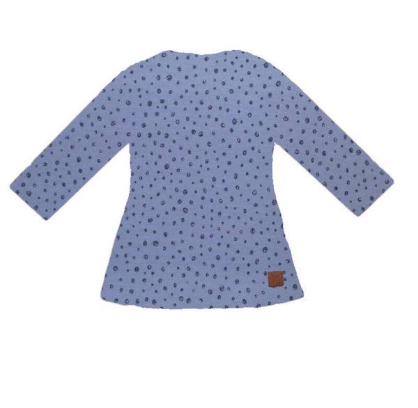 A-line jurk dot glitter blauw